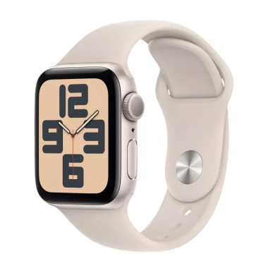 Apple Watch SE 2 2024 40mm GPS Starlight Case with Starlight Band M/L MXEG3