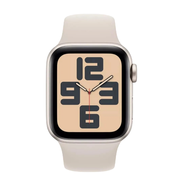 Apple Watch SE 2 2024 40mm GPS Starlight Case with Starlight Band M/L MXEG3