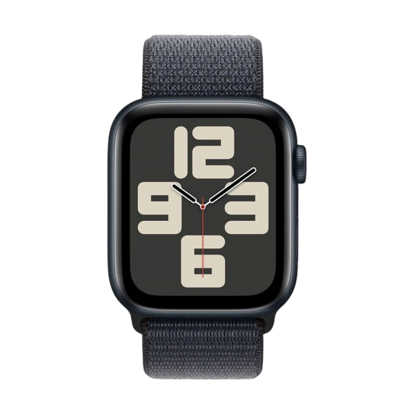 Apple Watch SE 2 2024 40mm GPS Midnight Aluminium Case w. Ink Sport Loop MXEA3