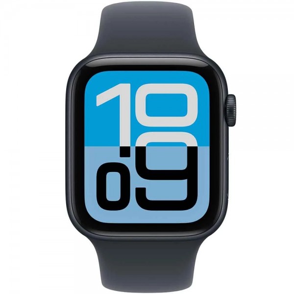 Apple Watch SE 3 2025 44mm GPS Midnight Aluminum Case w. Midnight Sport Band M/L MEHQ4