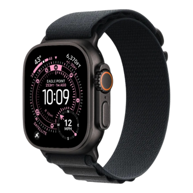 New Apple Watch Ultra 3 GPS + Cellular 49mm Black Titanium Case w. Black Alpine Loop - Medium (MF0V4)