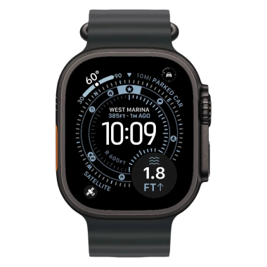 New Apple Watch Ultra 3 GPS + Cellular 49mm Black Titanium Case w. Black Ocean Band (MF0J4)