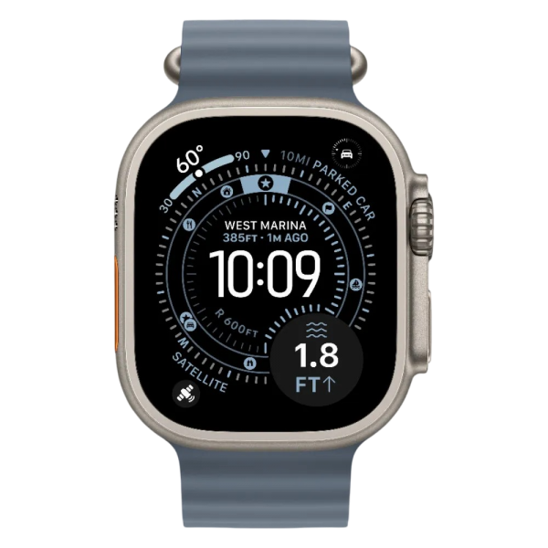 Нова Apple Watch Ultra 3 GPS + Cellular 49mm Natural Titanium Case w. Anchor Blue Ocean Band (MEWH4)