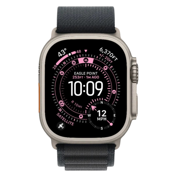 Нова Apple Watch Ultra 3 GPS + Cellular 49mm Natural Titanium Case w. Black Alpine Loop - Medium (MFTF4)