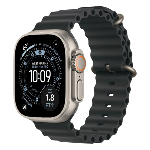 Нова Apple Watch Ultra 3 GPS + Cellular 49mm Natural Titanium Case w. Black Ocean Band (MF1V4)
