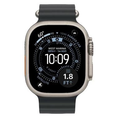 Нова Apple Watch Ultra 3 GPS + Cellular 49mm Natural Titanium Case w. Black Ocean Band (MF1V4)