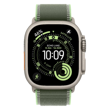 Нова Apple Watch Ultra 3 GPS + Cellular 49mm Natural Titanium Case w. Green/Neon Trail Loop - M/L (MFT54)