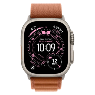 Нова Apple Watch Ultra 3 GPS + Cellular 49mm Natural Titanium Case w. Terra Cotta Alpine Loop - Large (MFTD4)