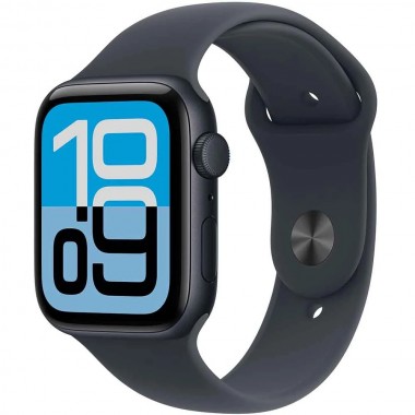 Apple Watch SE 3 2025 44mm GPS + Cellular Midnight Aluminum Case w. Midnight Sport Band M/L MEPJ4