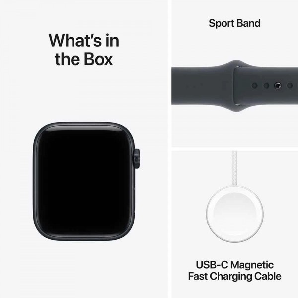 Apple Watch SE 3 2025 44mm GPS + Cellular Midnight Aluminum Case w. Midnight Sport Band S/M MEPH4