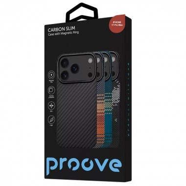 Чохол Proove Carbon Slim with Magnetic Ring iPhone 17 Pro Max Black