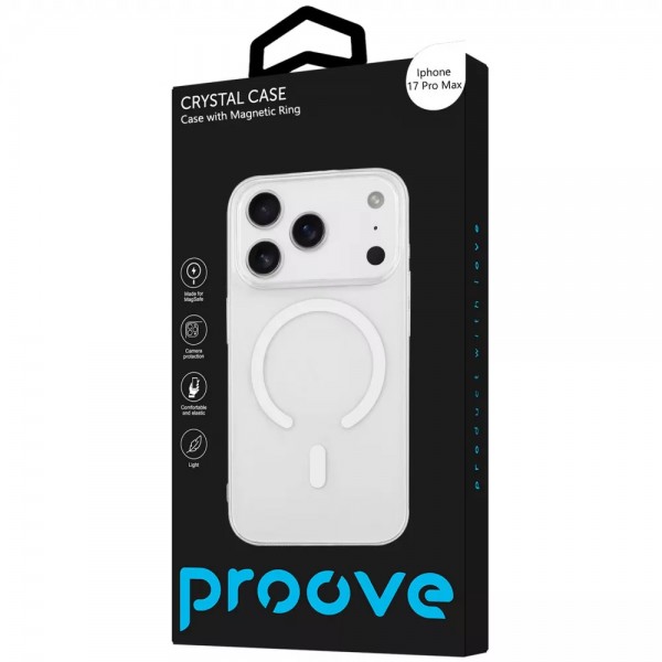 Чехол Proove Crystal Case with Magnetic Ring iPhone 17 Pro Max Transparent
