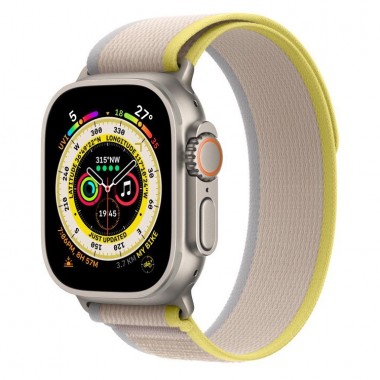 Б/У Apple Watch Ultra GPS + Cellular 49mm Titanium Case з Yellow/Beige Trail Loop - S/M