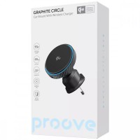 Автодержатель с Беспроводной Зарядкой Proove Circle Qi2 15W Graphite