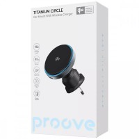 Автодержатель с Беспроводной Зарядкой Proove Circle Qi2 15W Titanium