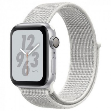 New Apple Watch Series 4 Nike+ GPS 40mm Silver Aluminum Case with Summit White Nike Sport Loop (MU7F2)