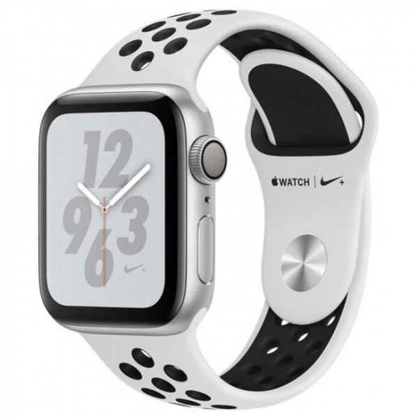 New Apple Watch Series 4 Nike+ GPS + LTE 40mm Silver Aluminum Case with Pure Platinum/Black Nike Sport Band (MTX62)