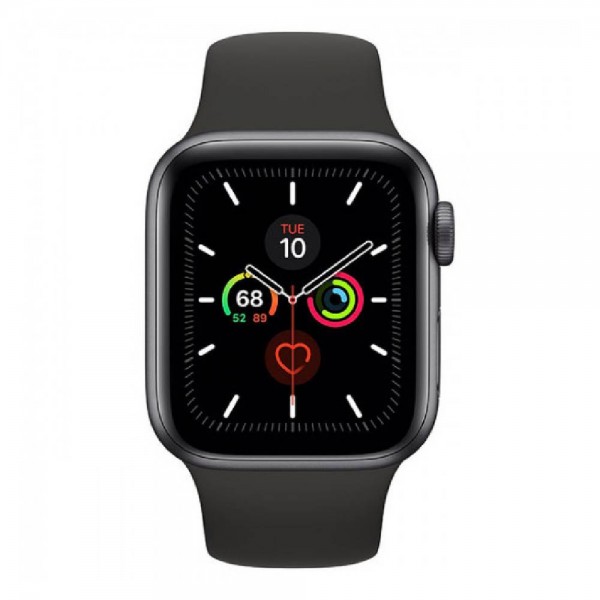New Apple Watch Series 5 GPS + LTE 44mm Space Gray Aluminum Case with Black Sport Band(MWW12)