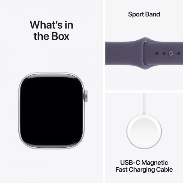 Б/У Apple Watch Series 11 46mm Silver Aluminum Case with Purple Fog Sport Band S/M
