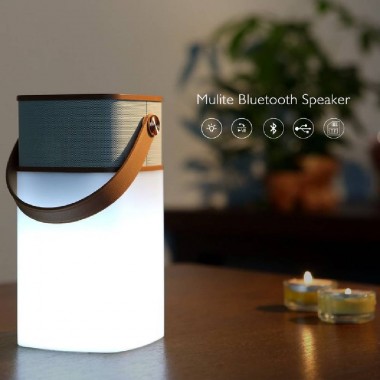 Bluetooth Колонка Rock Mulite Silver с Led