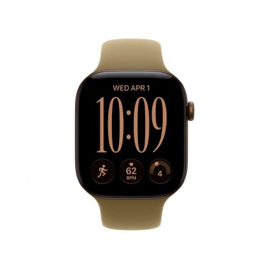 New Apple Watch Series 12 42mm Dark Bronze Aluminum Case w. Olive Sport Band M/L MJG54