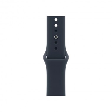New Apple Watch Series 12 42mm Space Gray Aluminum Case w. Navy Blue Sport Band M/L MJFY4