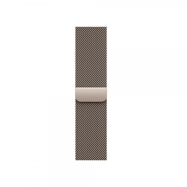 New Apple Watch Series 12 46mm Natural Titanium Case w. Natural Milanese Loop S/M MJGP4