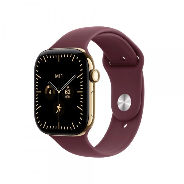 Б/У Apple Watch Series 12 GPS + Cellular 42mm Radiant Gold Titanium Case w. Burgundy Sport Band M/L
