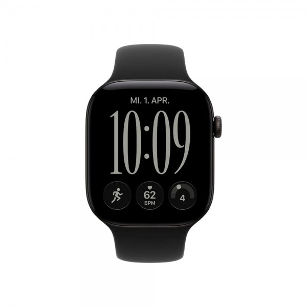 Б/У Apple Watch Series 12 GPS + Cellular 46mm Black Aluminum Case w. Black Sport Band M/L