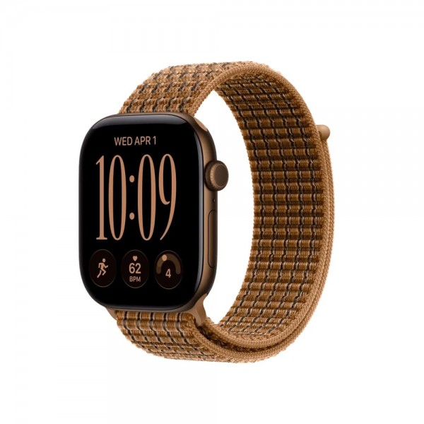 Б/У Apple Watch Series 12 46mm Dark Bronze Aluminum Case w. Light Umber Plaid Sport Loop