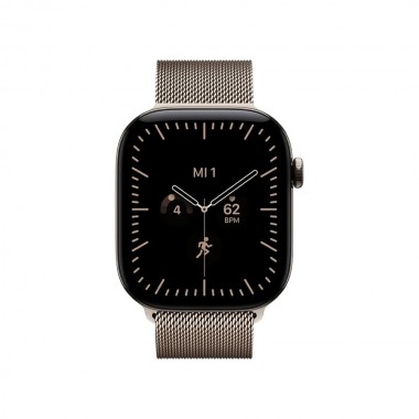 Б/У Apple Watch Series 12 GPS + Cellular 46mm Natural Titanium Case w. Natural Milanese Loop M/L
