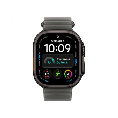 New Apple Watch Ultra 4 GPS + Cellular 49mm Black Titanium Case w. Translucent Black Ocean Band (MJAY4)