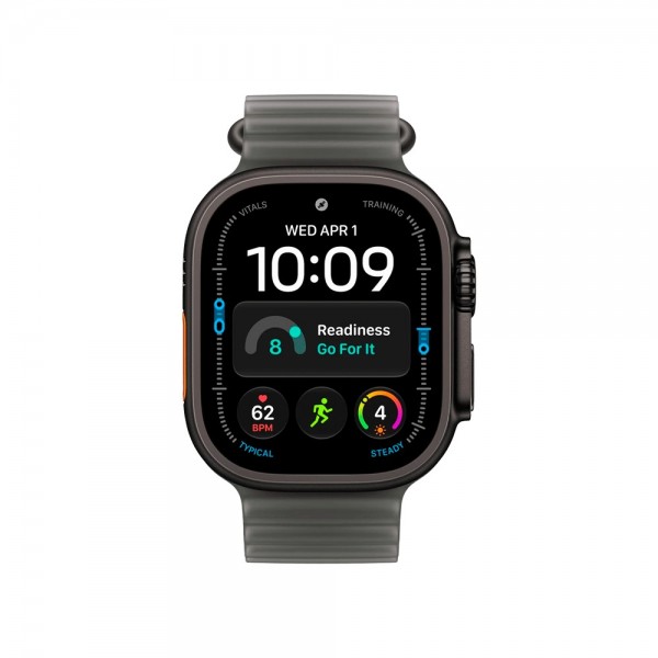 New Apple Watch Ultra 4 GPS + Cellular 49mm Black Titanium Case w. Translucent Black Ocean Band (MJAY4)