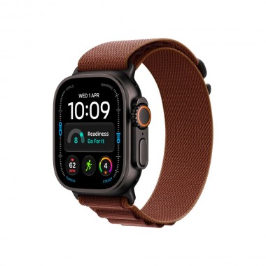 New Apple Watch Ultra 4 GPS + Cellular 49mm Black Titanium Case w. Burgundy Alpine Loop - Medium (MJC14)