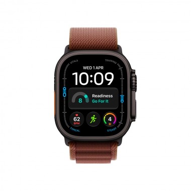 New Apple Watch Ultra 4 GPS + Cellular 49mm Black Titanium Case w. Burgundy Alpine Loop - Medium (MJC14)