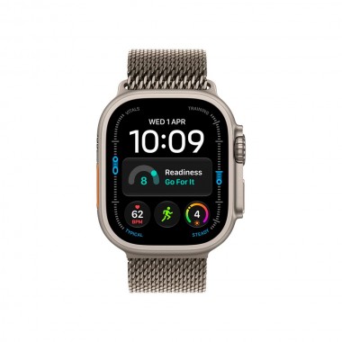 New Apple Watch Ultra 4 GPS + Cellular 49mm Natural Titanium Case w. Natural Titanium Milanese Loop - Large (MJAA4)