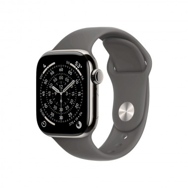 Б/У Apple Watch Series 11 GPS + Cellular 46mm Natural Titanium Case з Stone Gray Sport Band M/L