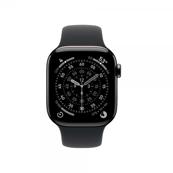 Б/У Apple Watch Series 11 GPS + Cellular 46mm Slate Titanium Case з Black Sport Band M/L