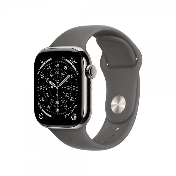 Б/У Apple Watch Series 11 GPS + Cellular 42mm Natural Titanium Case з Stone Gray Sport Band M/L