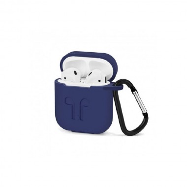 Чехол-карабин Silicon case for AirPods Midnight Blue