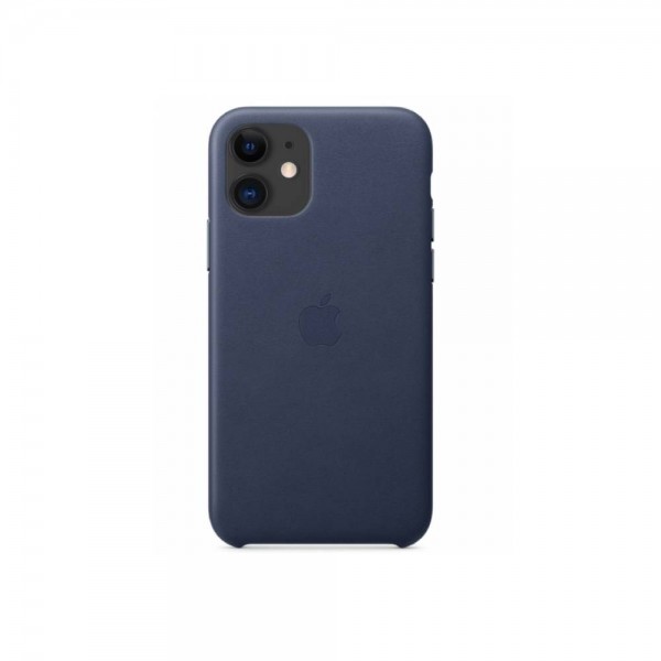 Чехол Apple Leather Case for iPhone 11 Midnight Blue