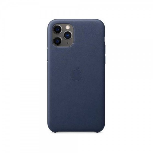 Чехол Apple Leather Case for iPhone 11 Pro Max Midnight Blue