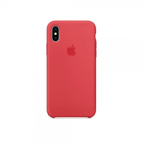 Чохол Apple Silicone case для iPhone X/Xs Red Raspberry