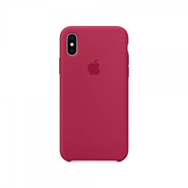 Чехол Apple Silicone case for iPhone X/Xs Rose Red