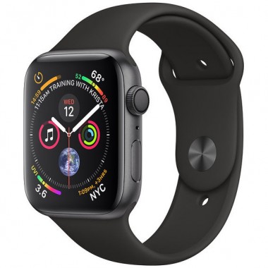 б/у Apple Watch Series 4 GPS 44mm Space Gray Aluminum Case with Black Sport Band (MU6D2)