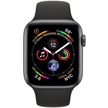 б/у Apple Watch Series 4 GPS 44mm Space Gray Aluminum Case with Black Sport Band (MU6D2)