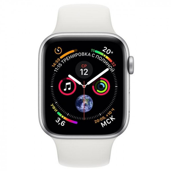 б/у Apple Watch Series 4 40mm Silver Aluminum Case with White Sport Band (MU642)