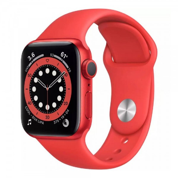 New Apple Watch Series 6 GPS 44mm (PRODUCT) RED Aluminum Case with (PRODUCT) RED Sport Band (M00M3)