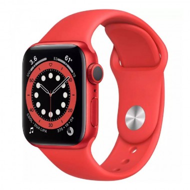 New Apple Watch Series 6 GPS 40mm (PRODUCT) RED Aluminum Case with (PRODUCT) RED Sport Band (M00A3)