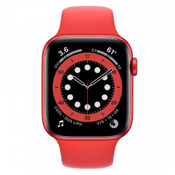 New Apple Watch Series 6 GPS 40mm (PRODUCT) RED Aluminum Case with (PRODUCT) RED Sport Band (M00A3)